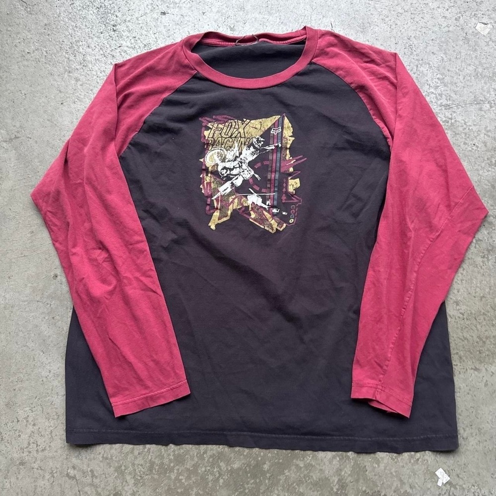 Vintage 90s Fox Racing Motocross Helicopter Breakthrough Baseball Jersey Skate